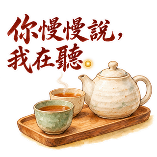 暖色小故事・你慢慢說，我在聽。