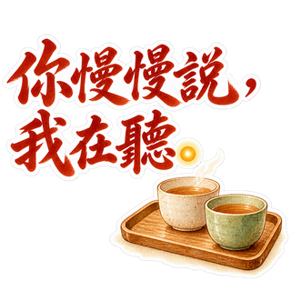暖色・調整版・你慢慢說，我在聽。